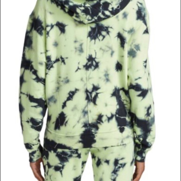 CHRLDR Skull Cloud Zip-Up Hoodie, Tie-Dye Charcoal Lime, Size M - Picture 2 of 11
